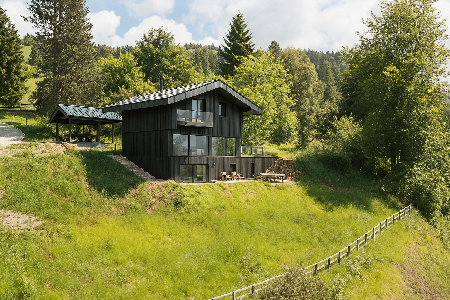 This Mountaintop Home in Switzerland Is a Modern Take on a Classic Alpine Chalet