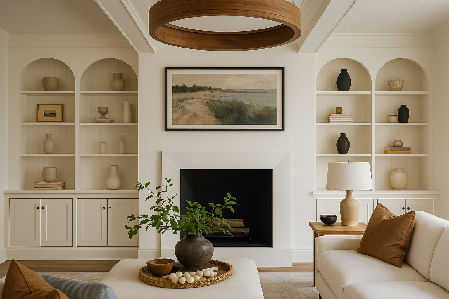 A Dreamy Home Design with Crisp Whites, Rustic Woods … and Just a HINT of Neon