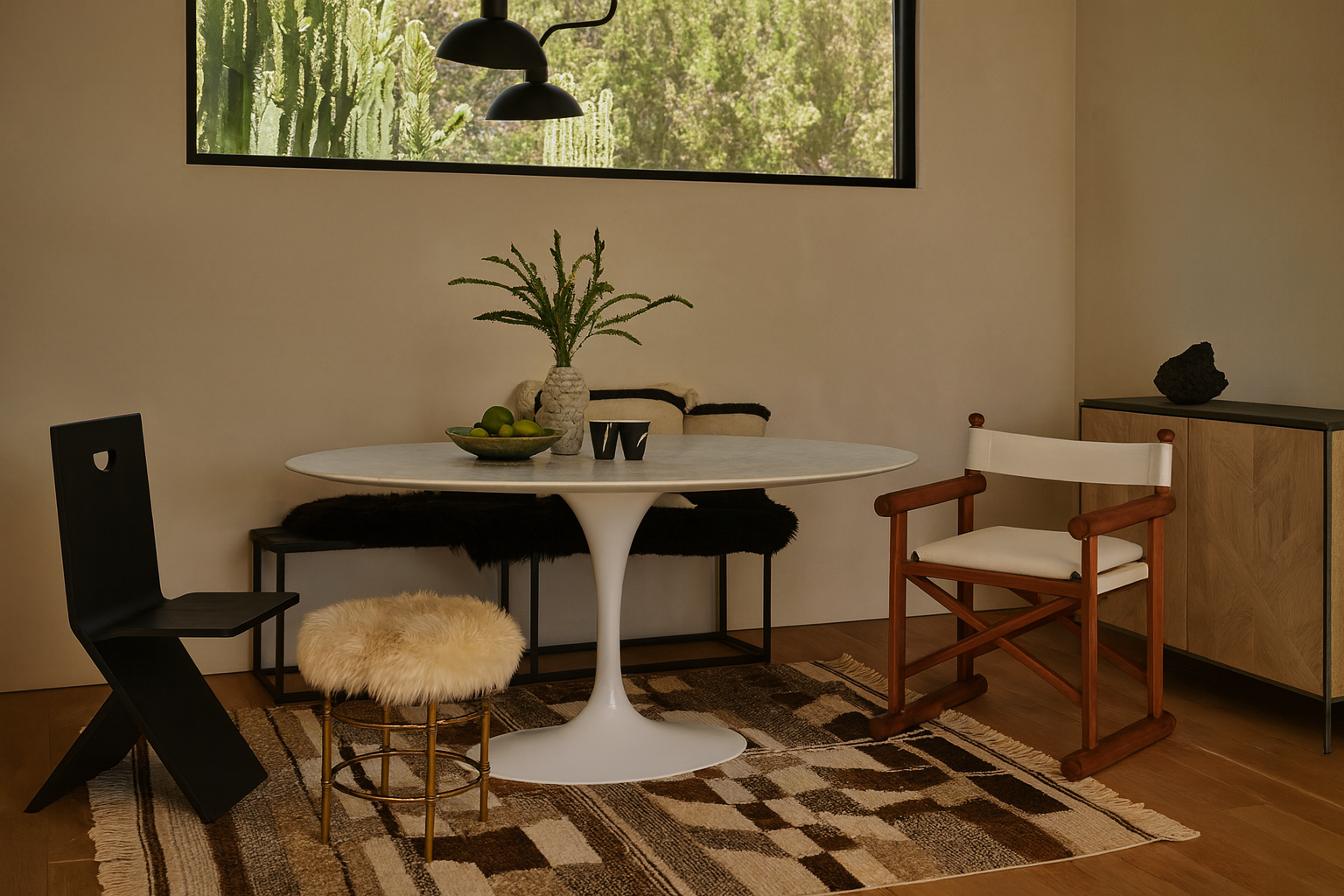 This designer’s Montecito home – once a modest wood cabin – has been transformed into a charming sanctuary