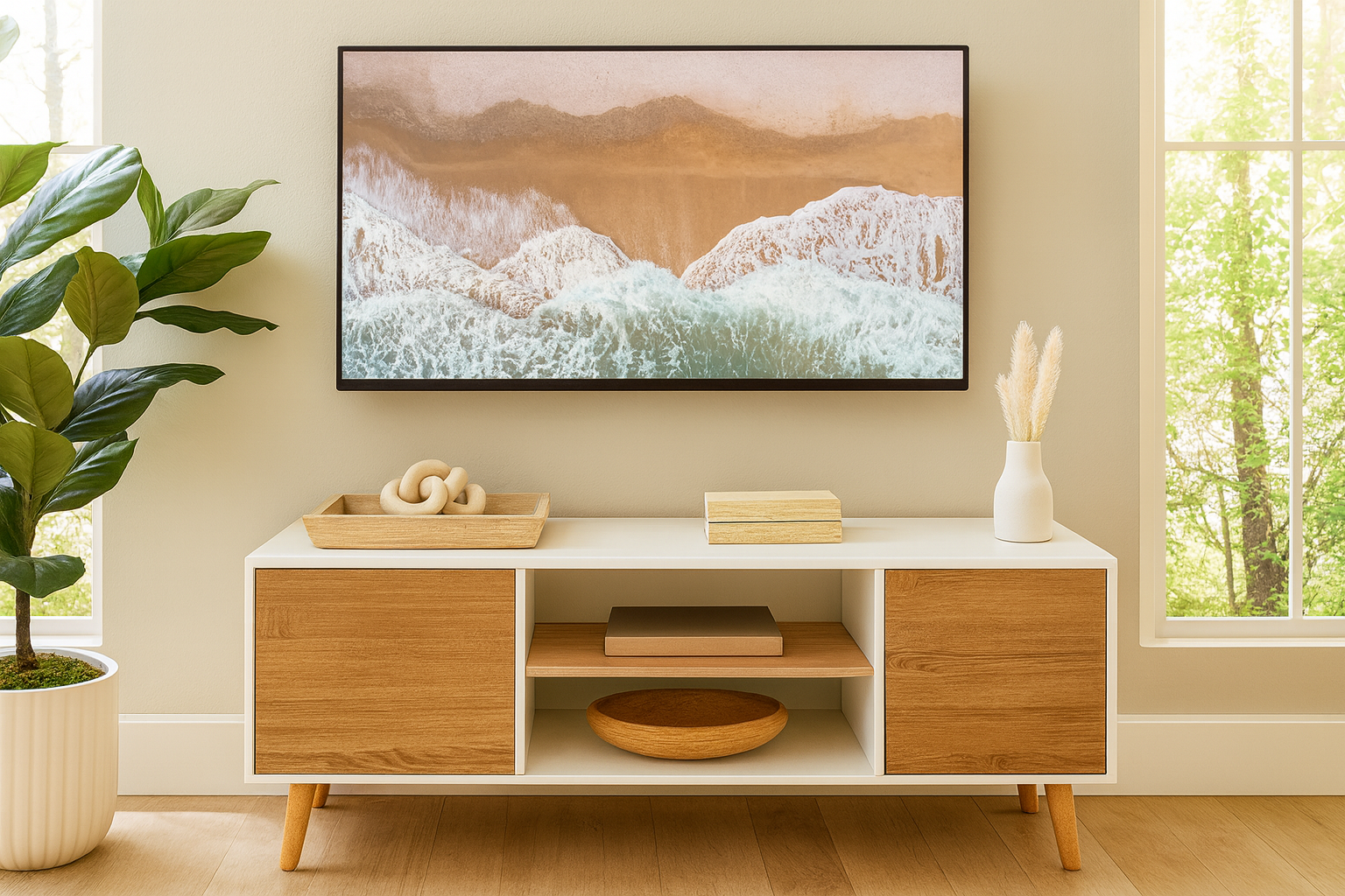 41 Ideas for Decorating Around a TV That Will Help It Blend In When It’s Not On