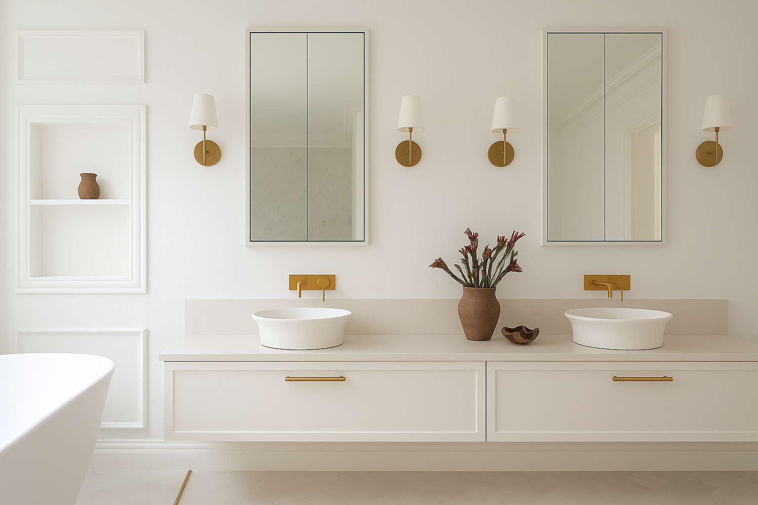 An ensuite is transformed into an peaceful parent’s retreat