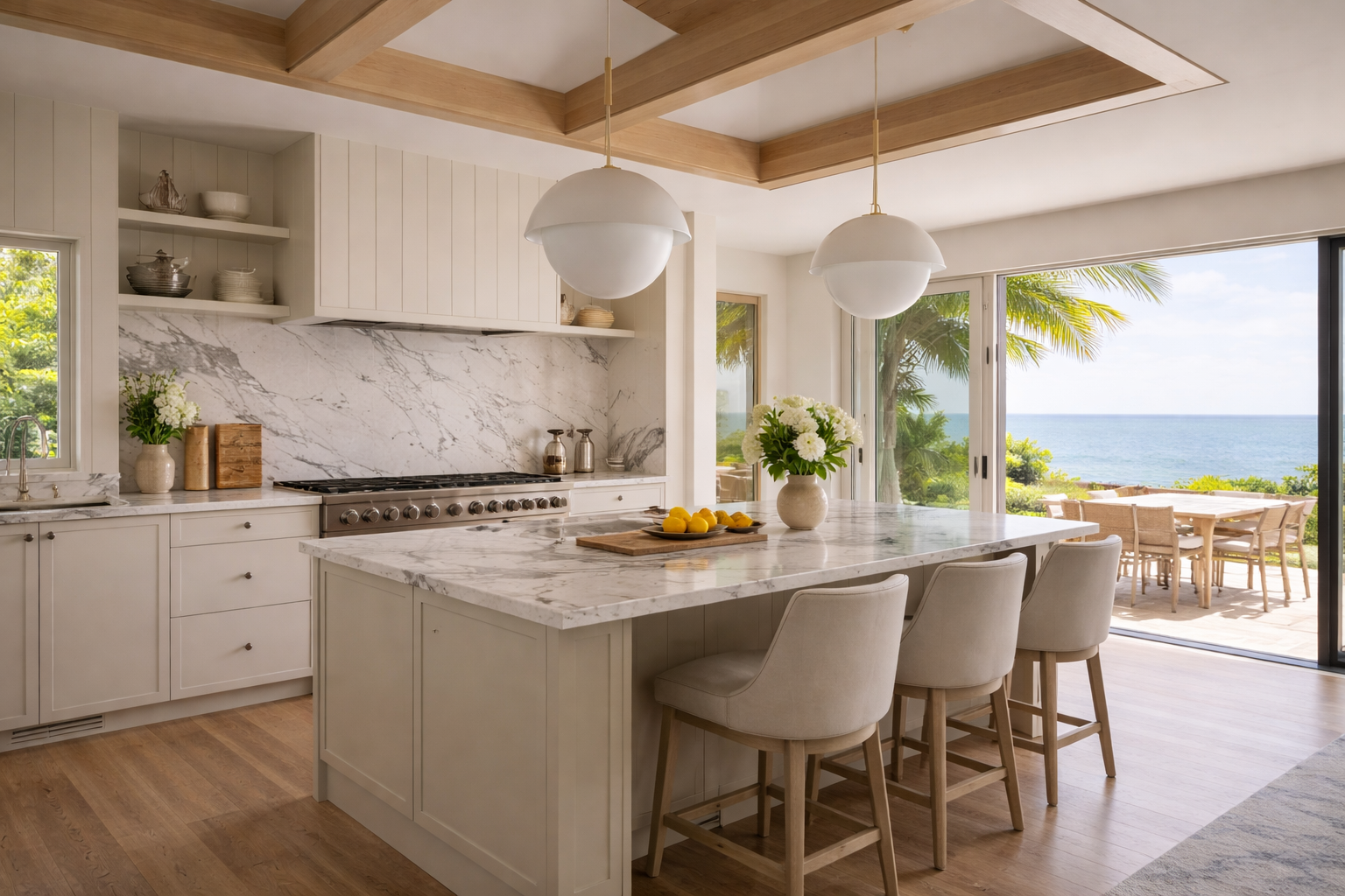 A summer camp-inspired home offers a peaceful escape in coastal Maine