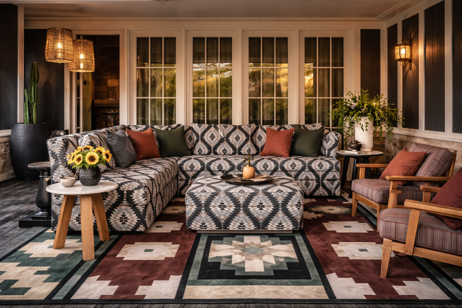 Bold Maximalism Collides with Prairie Sensibility at a Pattern-Packed Oklahoma Estate