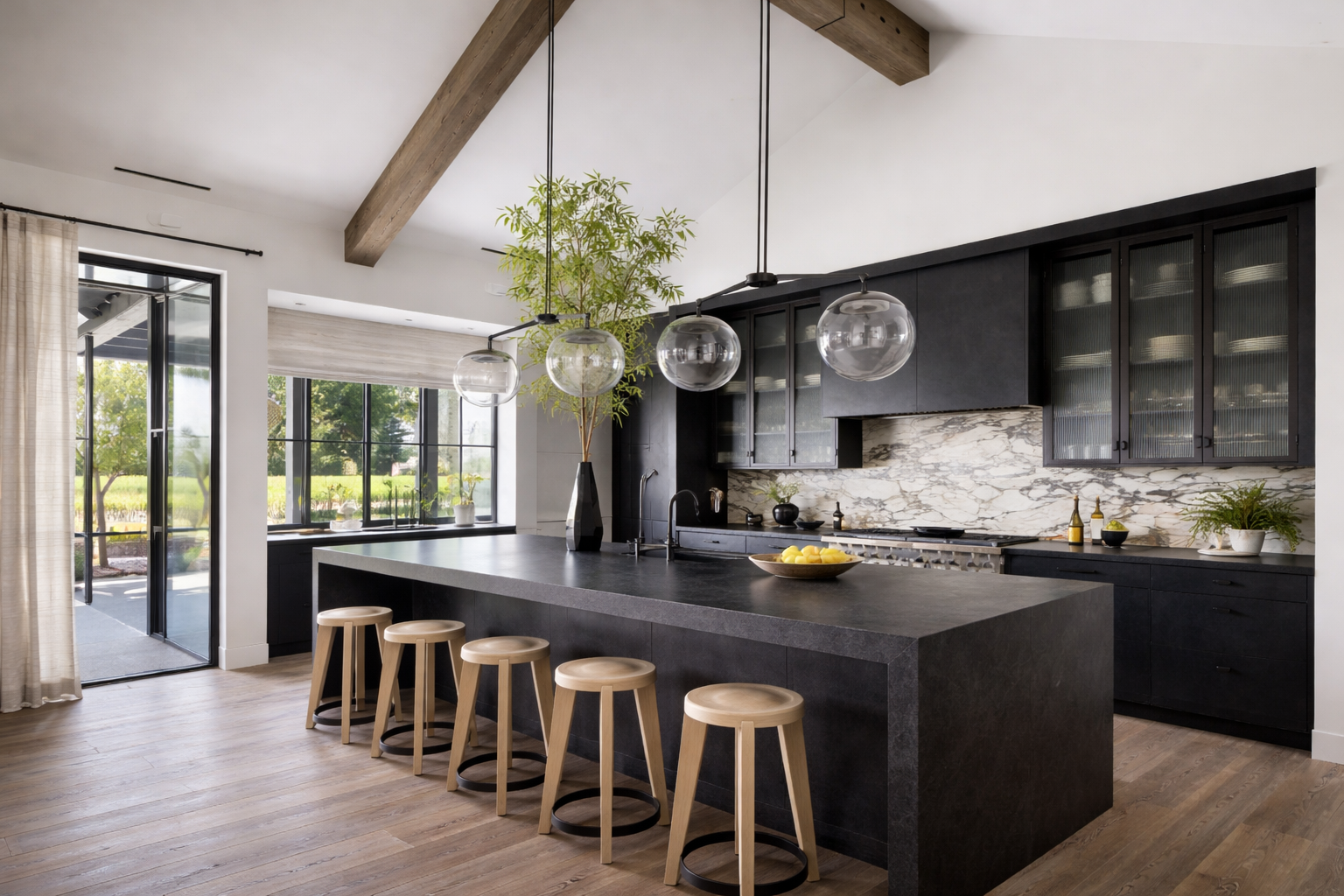Tour a stunning modern farmhouse with luxe details in Napa wine country