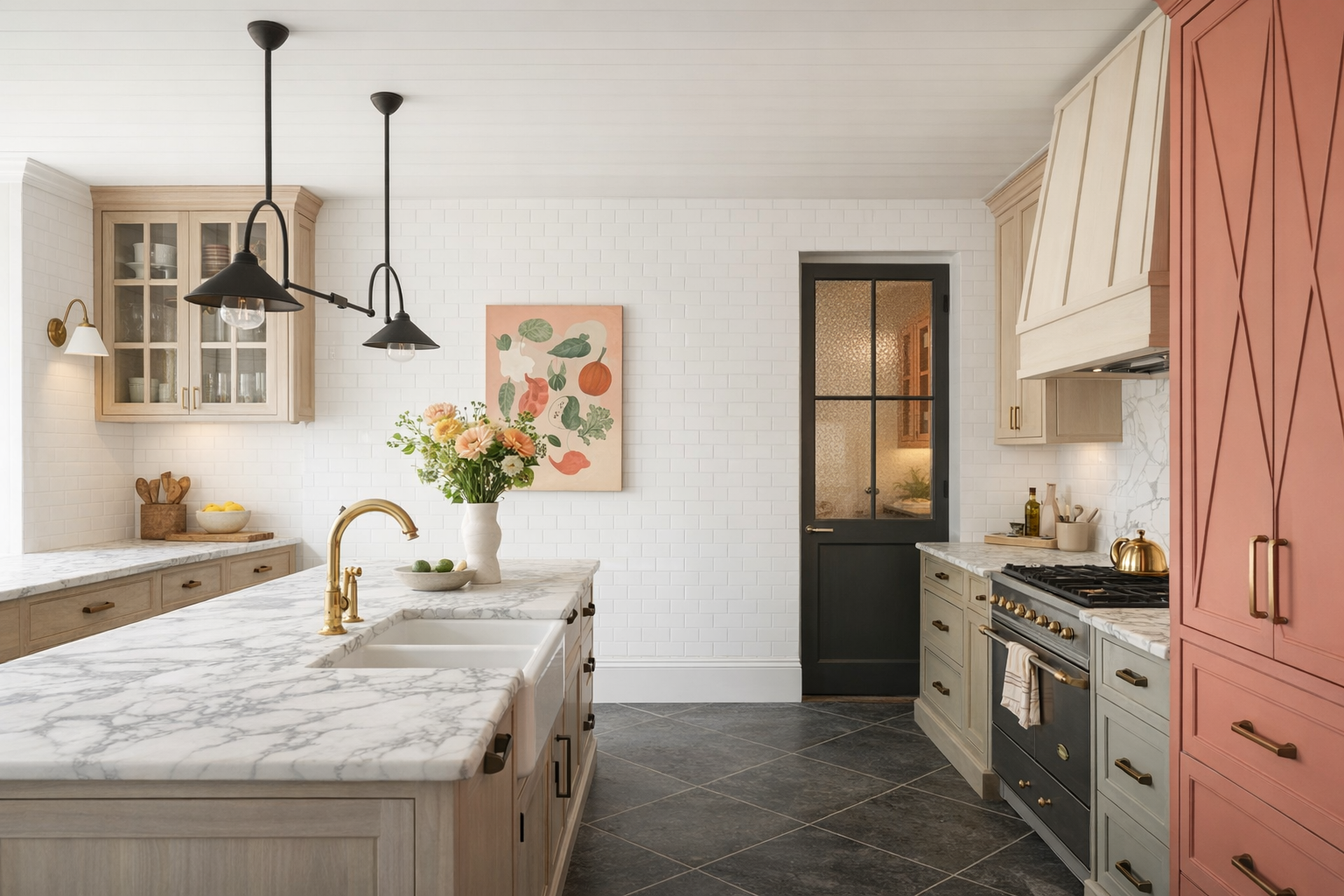 Statement Art Creates a ‘Gallery Moment’ in Sarah Paulson’s Tiny Kitchen – it’s an Inspired and Transformative Addition