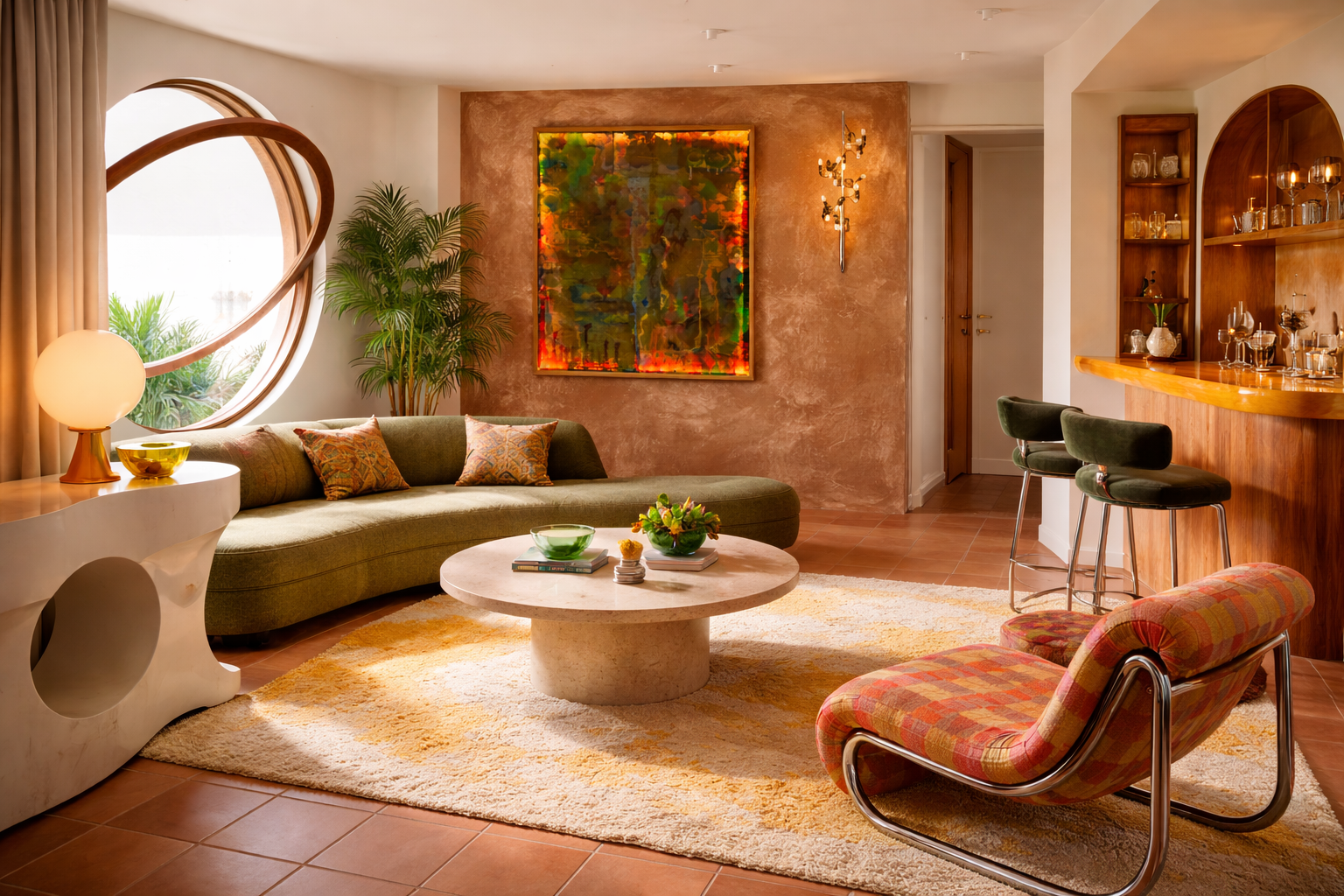 “Dreaming Up Modern Day Interpretations of a 70s Vibe” Was the Designer’s Favorite Part of Creating This Laid-Back Aussie Home — It’s a Masterclass in Styling Room Dividers