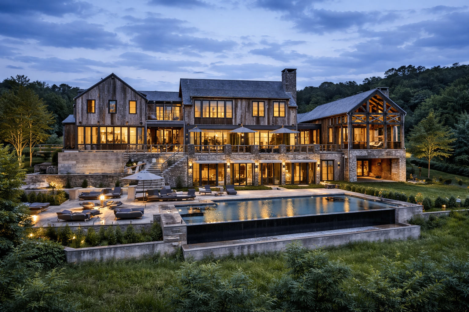 Tour this spectacular Westchester barn house surrounded by rolling hills