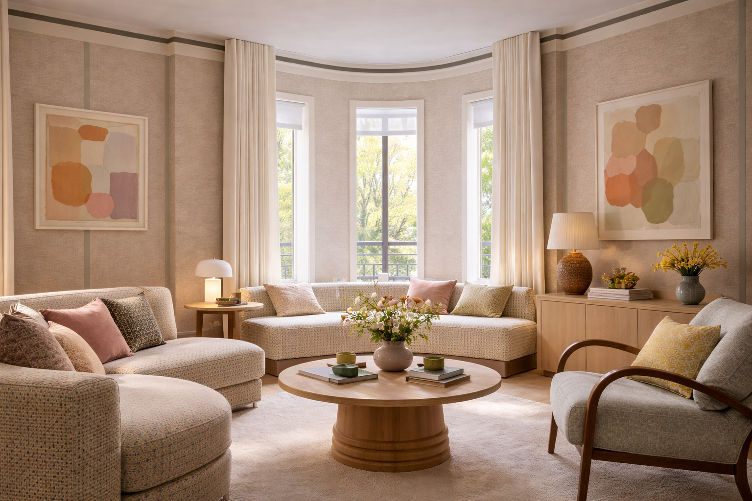An Ice-Cream-Toned Mayfair Apartment That Replaced the Iconic Mirabelle Restaurant